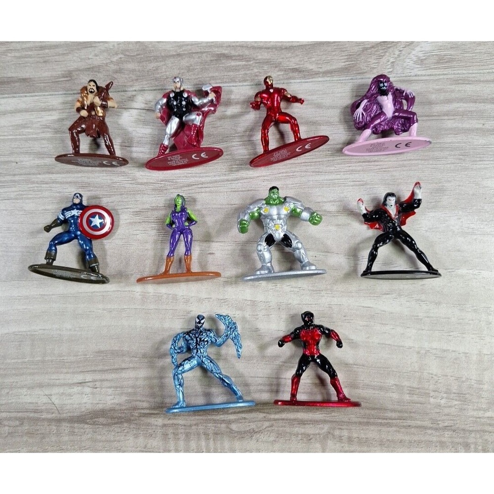 Jada Toys Marvel Nano Metalfigs Mini-Figures DieCast Metal Lot of 10
